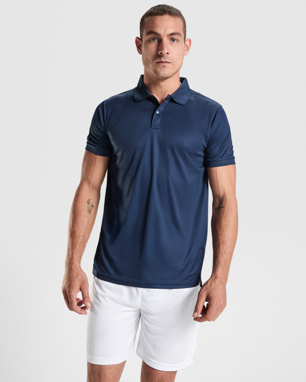 Roly Tormo men's polo shirt in white, alternative view, ready for logo printing or embroidery