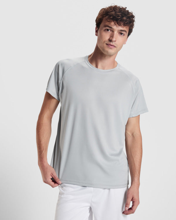 Roly Bahrain men's T-shirt in white, alternative view, ready for logo printing or embroidery