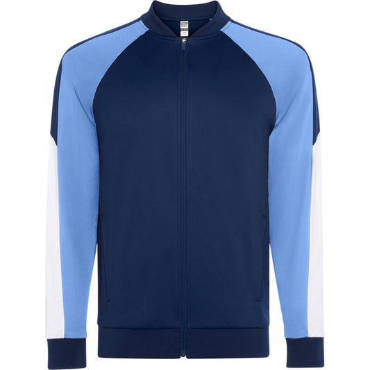 Roly Gladius unisex jacket in sky blue/navy blue, ready for logo printing or embroidery