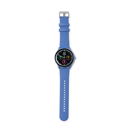 Stamina Leymi smartwatch with activity functions in royal blue, ready for logo printing