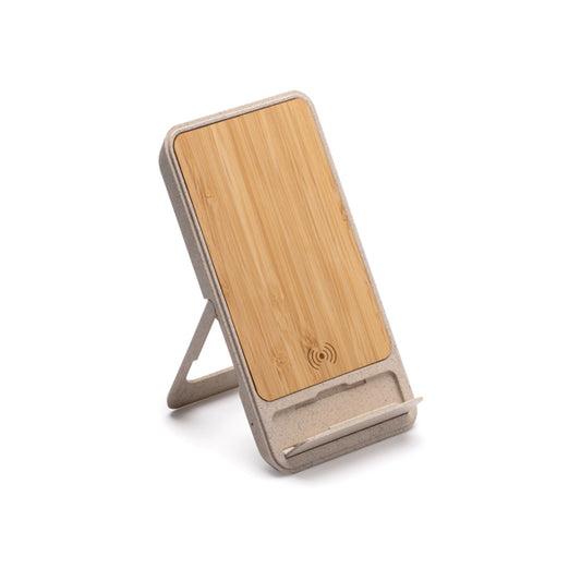 Stamina Vini bamboo and wheat fibre wireless charger, ready for laser engraving