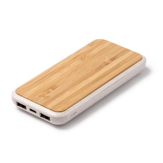 Stamina Blaster bamboo and wheat fibre power bank 10000 mAh, ready for logo printing