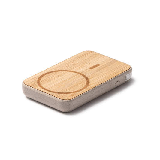 Stamina Brener bamboo and wheat fibre power bank 5000 mAh, ready for laser engraving