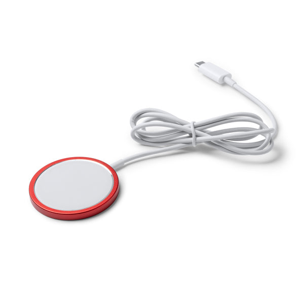 Stamina Wudy recycled aluminium wireless charger, ready for laser engraving
