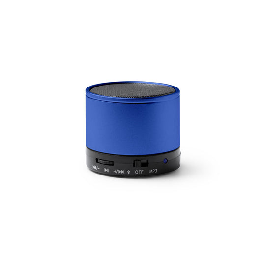 Stamina Corus recycled aluminium Bluetooth speaker in royal blue, ready for laser engraving