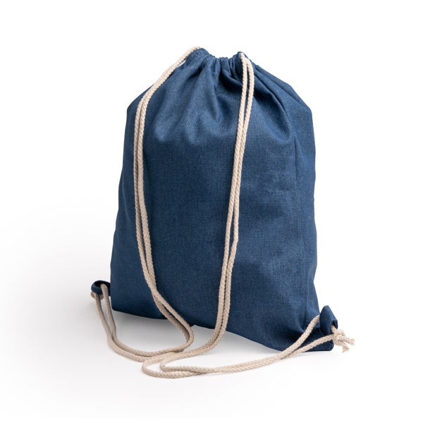 Stamina Boney denim fabric drawstring bag, ready for logo printing