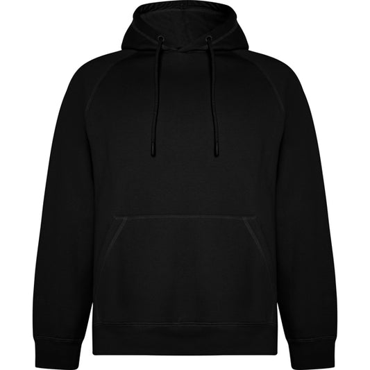 Roly Vinson unisex hoodie in black, ready for logo printing or embroidery