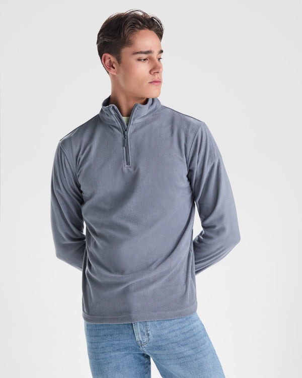 Roly Himalaya unisex sweatshirt in black, alternative view, ready for logo printing or embroidery