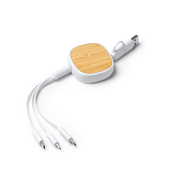 Stamina Lens bamboo and ABS charger, ready for laser engraving