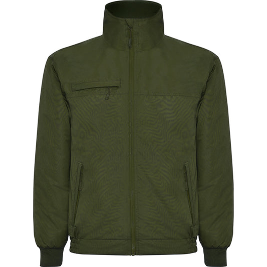 Roly Yukon men's padded jacket in army green, ready for logo printing or embroidery