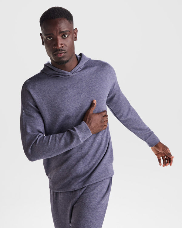 Roly Manaslu unisex hoodie in heather black, alternative view, ready for logo printing or embroidery