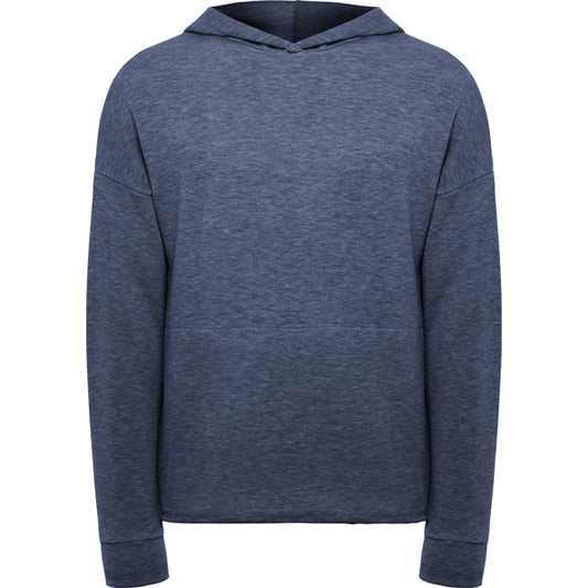 Roly Manaslu unisex hoodie in heather denim, ready for logo printing or embroidery
