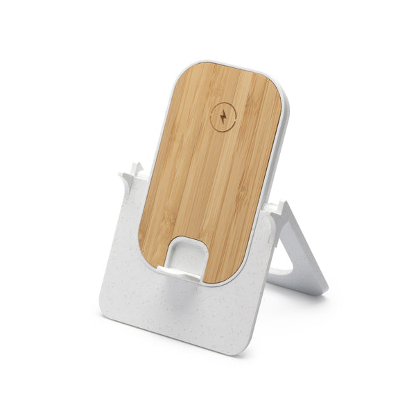 Stamina Alok bamboo and wheat fibre wireless charger, ready for laser engraving