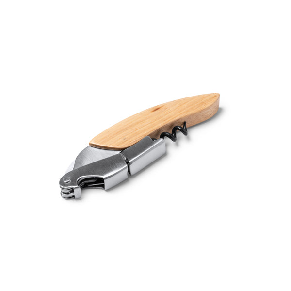 Stamina Vuren stainless steel with wooden corkscrew, ready for laser engraving