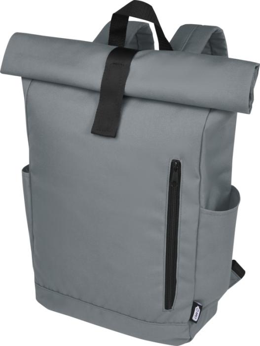 BYRON - 15.6" GRS RPET roll-top backpack 18L