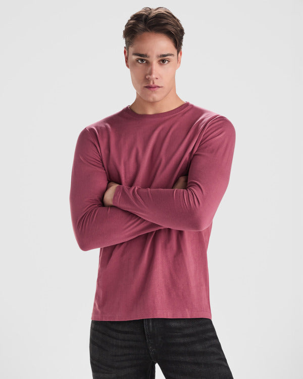 Roly Extreme men's long-sleeve T-shirt in white, alternative view, ready for logo printing or embroidery