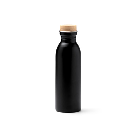 Stamina Levu recycled stainless steel bottle 650 ml in black, ready for laser engraving