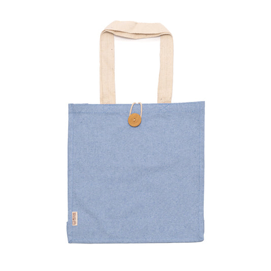 Stamina Barmer recycled cotton tote bag in royal blue, ready for logo printing