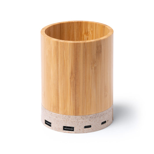 Stamina Celik bamboo and wheat fibre wireless charger, ready for laser engraving
