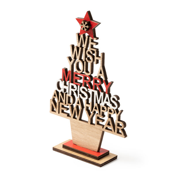 Stamina Tinsel wood Christmas decoration, ready for laser engraving