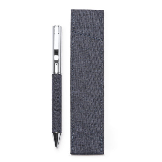 Stamina Braman recycled polyester (RPET) ball pen in blue jeans, ready for laser engraving