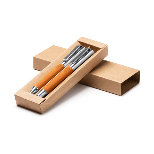 Stamina Tombol recycled leather writing set, ready for laser engraving