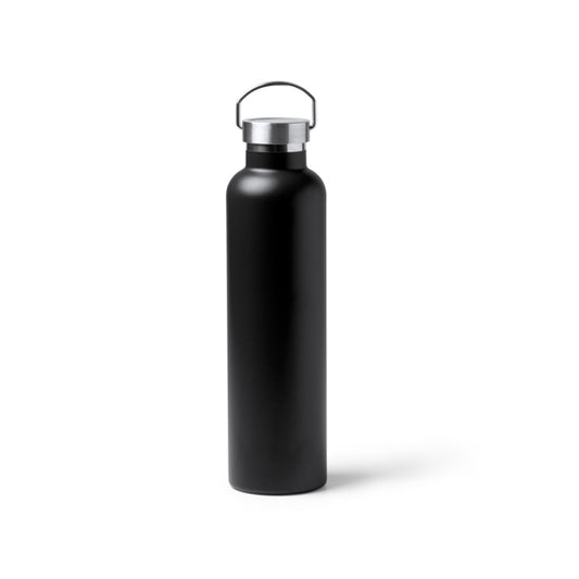 Stamina Freski stainless steel vacuum flask in black, ready for laser engraving