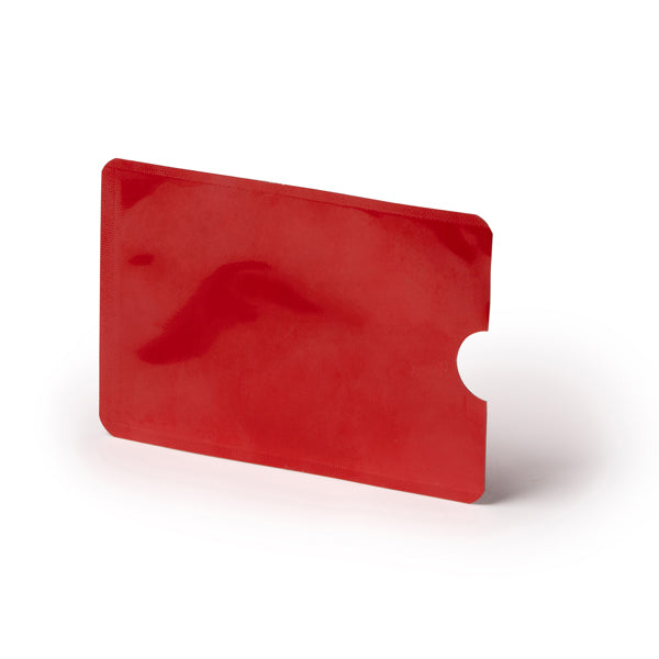 Stamina Travis RFID card sleeve in aluminium finish, ready for logo printing