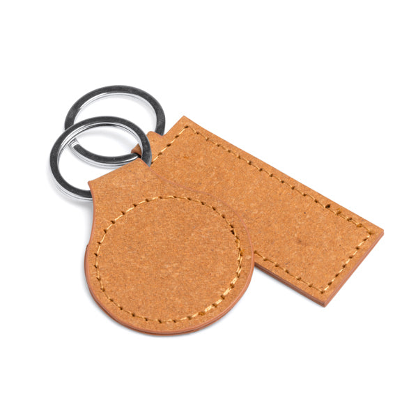 Stamina Luxor recycled leather keyring, ready for logo printing