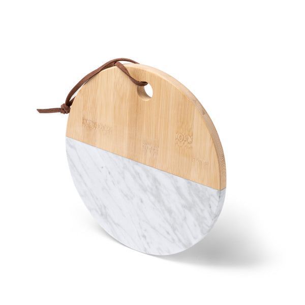 Stamina Benek natural bamboo and marble chopping board, ready for laser engraving