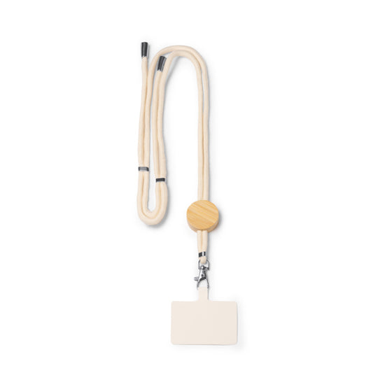 Stamina Nibis cotton and bamboo lanyard in round, ready for laser engraving