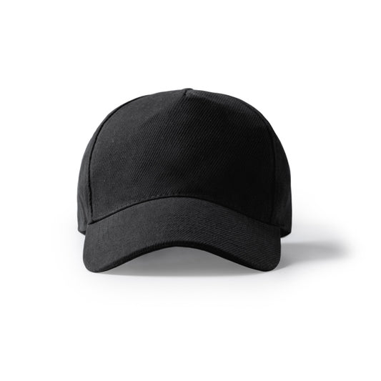 Stamina Fred cotton cap in black, ready for logo printing