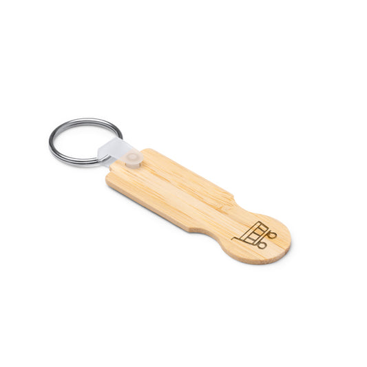 Stamina Nokel bamboo keyring, ready for logo printing