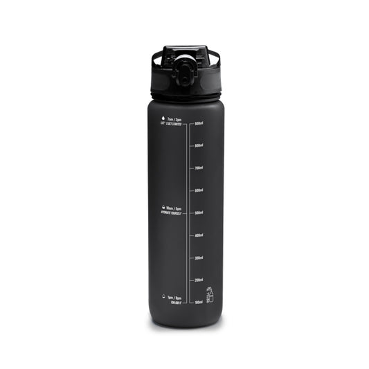 Stamina Leimer translucent PCTG bottle in black, ready for logo printing