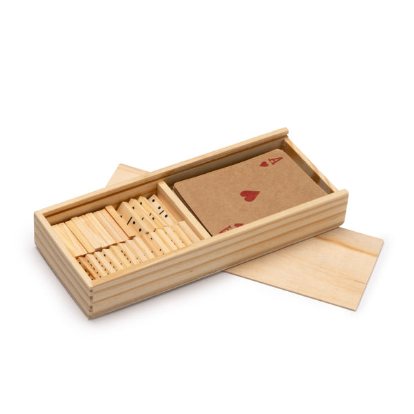 Stamina Ludus recycled cardboard and wood game, ready for laser engraving