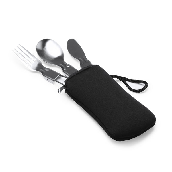 Stamina Tinker stainless steel folding cutlery set, ready for laser engraving