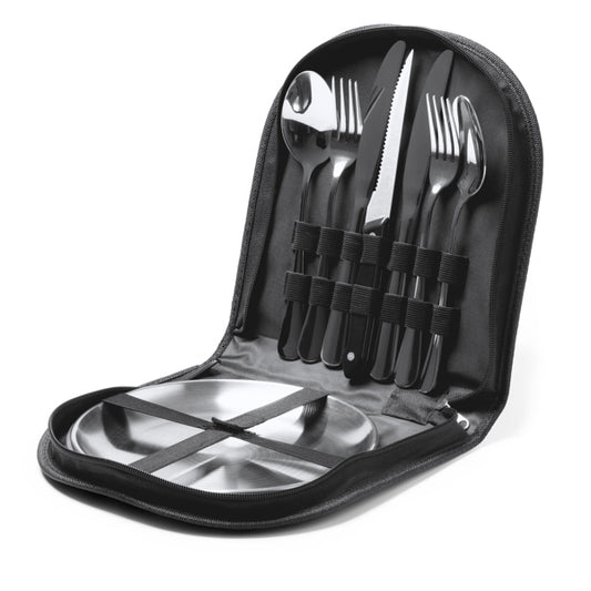 Stamina Trivor stainless steel and RPET cutlery set, ready for logo printing