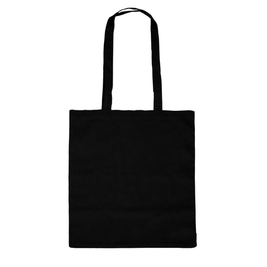 Stamina Mika cotton tote bag in black, ready for logo printing