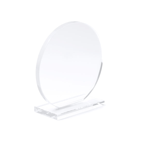 Stamina Venki circular design glass trophy, ready for laser engraving