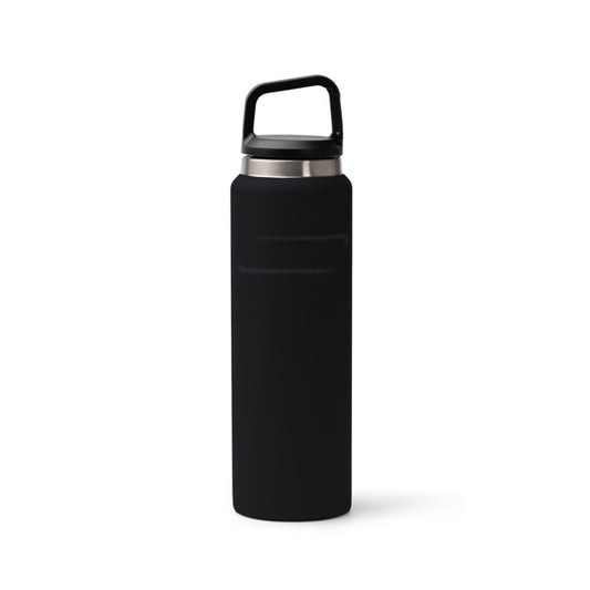 Stamina Boix recycled stainless steel vacuum flask in black, ready for laser engraving