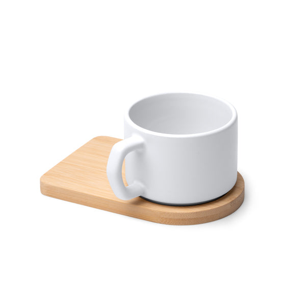 Stamina Geisa ceramic bamboo mug 180 ml, ready for laser engraving