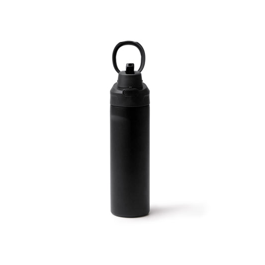 Stamina Kelis recycled stainless steel vacuum flask in black, ready for laser engraving