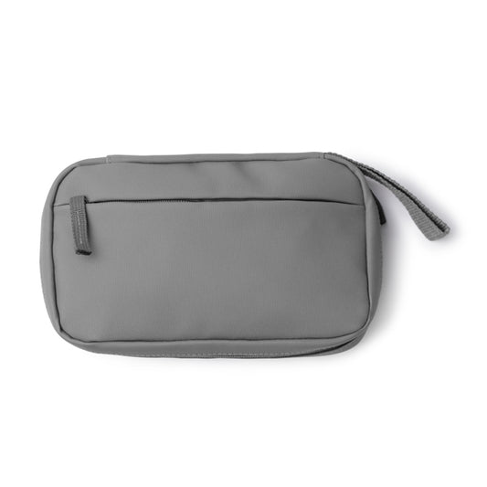 Stamina Dulac PU leather travel organiser in grey, ready for logo printing