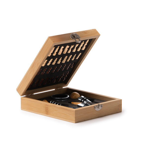 Stamina Fresno stainless steel and bamboo bottle opener, ready for logo printing