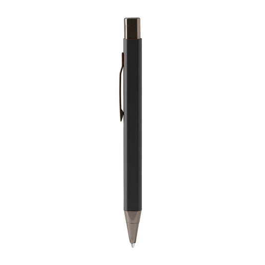 Stamina Lester recycled aluminium ball pen in black, ready for laser engraving