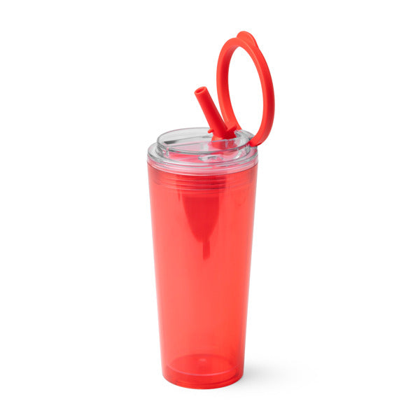 Stamina Grant translucent cup with straw 670 ml, ready for logo printing
