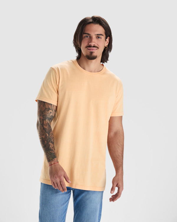Roly Corgi men's T-shirt in sweet yellow wash, alternative view, ready for logo printing or embroidery