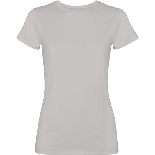 Roly Fiyi women's T-shirt in stone grey wash, ready for logo printing or embroidery