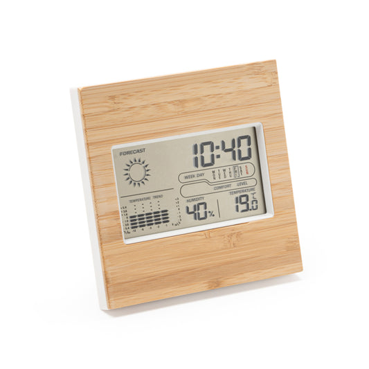 Stamina Kelvin bamboo weather station, ready for logo printing