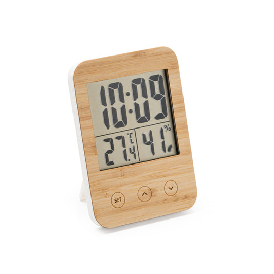 Stamina Celsius bamboo weather station, ready for logo printing